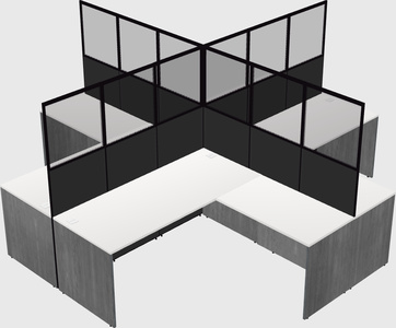 Shared l-shaped cubicles