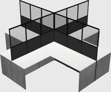 Shared l-shaped cubicles