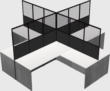 Shared l-shaped cubicles