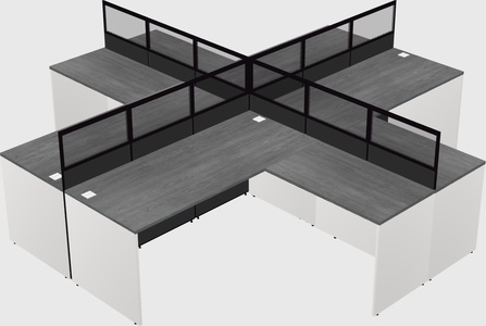 Shared l-shaped cubicles