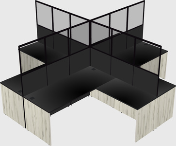 Shared l-shaped cubicles