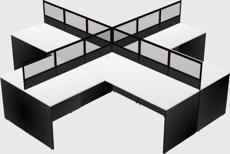 Shared l-shaped cubicles