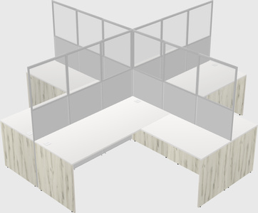 Shared l-shaped cubicles