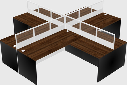 Shared l-shaped cubicles
