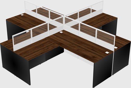 Shared l-shaped cubicles
