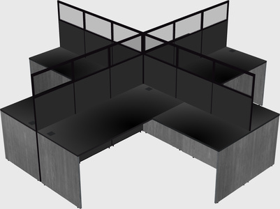 Shared l-shaped cubicles