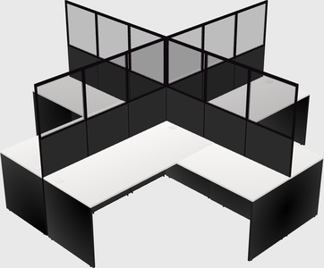 Shared l-shaped cubicles