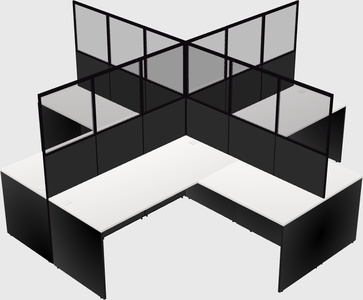 Shared l-shaped cubicles