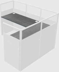 Cubículo compartido en forma de l