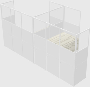 Cubicolo condiviso a forma di L