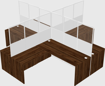 Shared l-shaped cubicles