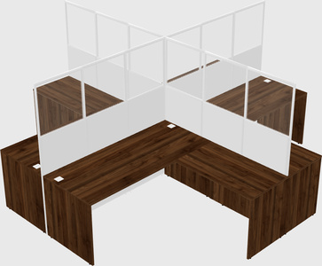 Shared l-shaped cubicles