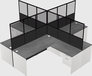 Shared l-shaped cubicles