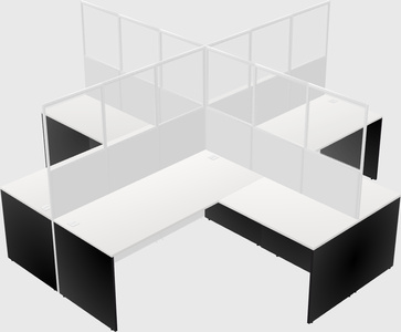Shared l-shaped cubicles
