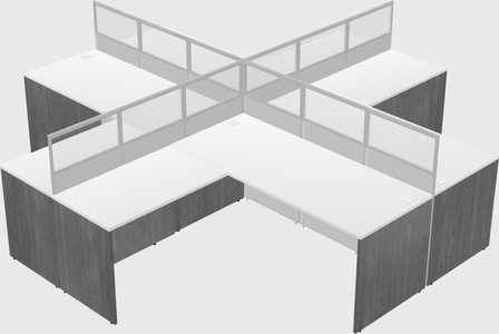 Shared l-shaped cubicles