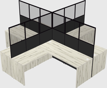 Shared l-shaped cubicles