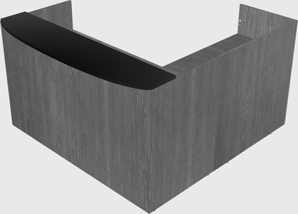 L-shaped reception desk