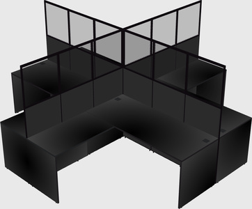 Shared l-shaped cubicles