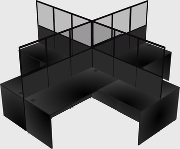 Shared l-shaped cubicles