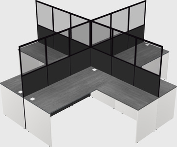 Shared l-shaped cubicles