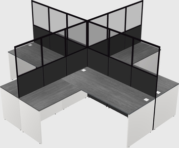 Shared l-shaped cubicles