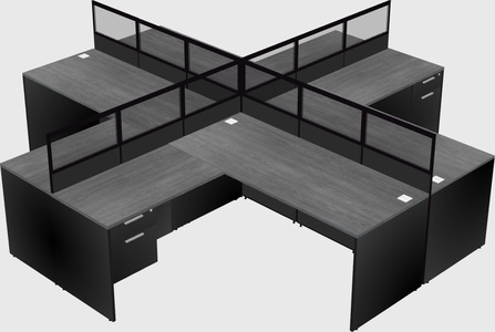 Shared l-shaped cubicles