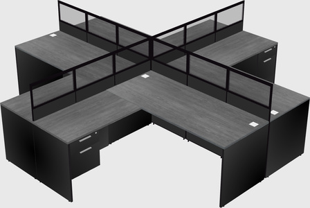Shared l-shaped cubicles