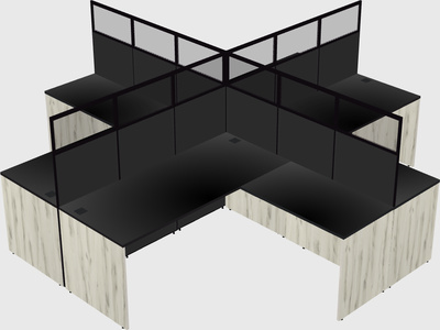 Shared L-shaped Cubicles