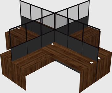 Shared l-shaped cubicles