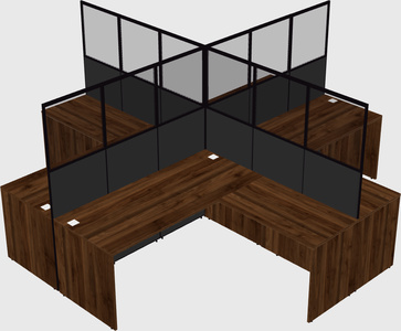 Shared l-shaped cubicles