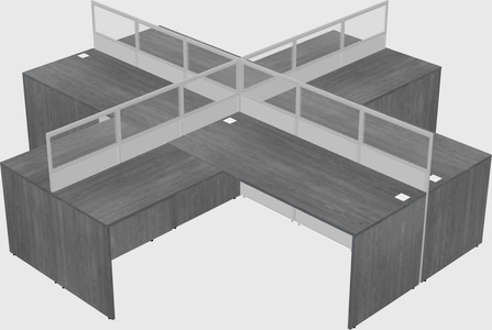 Shared l-shaped cubicles