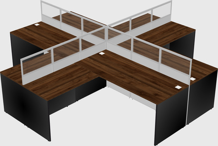 Shared l-shaped cubicles