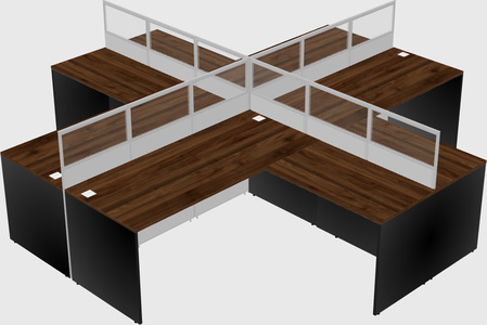Shared l-shaped cubicles