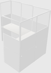 Gemeinsame l-förmige kabine