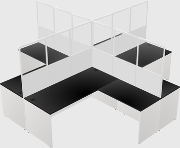 Shared l-shaped cubicles