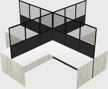 Shared l-shaped cubicles