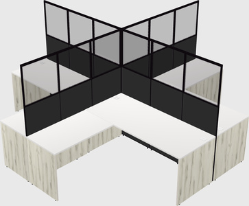 Shared l-shaped cubicles