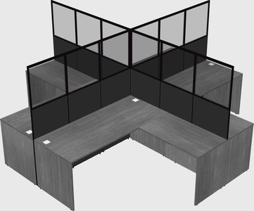 Shared l-shaped cubicles