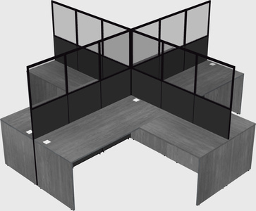 Shared l-shaped cubicles