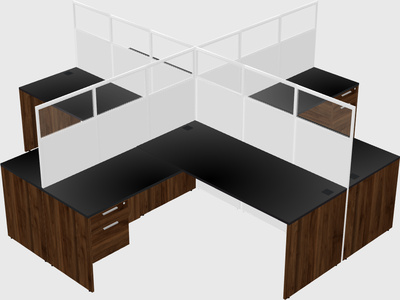 Shared l-shaped cubicles