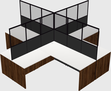 Shared l-shaped cubicles