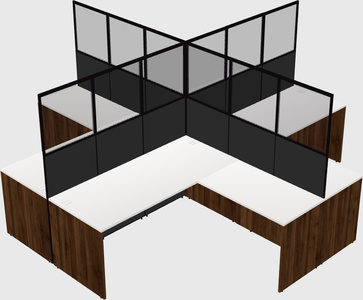 Shared l-shaped cubicles
