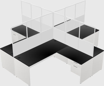 Shared l-shaped cubicles