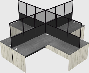 Shared l-shaped cubicles