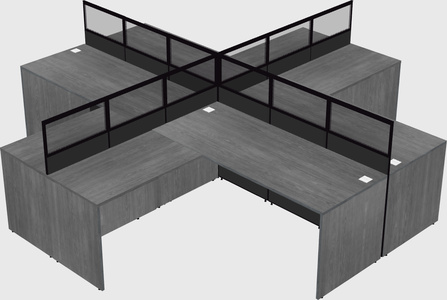Shared l-shaped cubicles