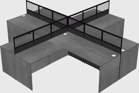Shared l-shaped cubicles