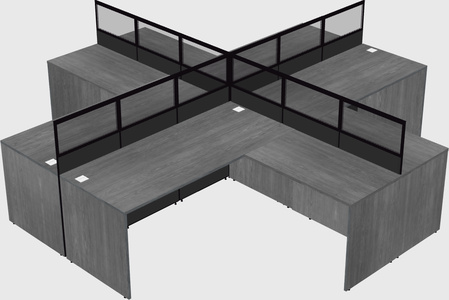 Shared l-shaped cubicles