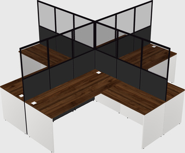 Shared l-shaped cubicles