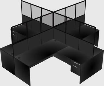 Shared l-shaped cubicles
