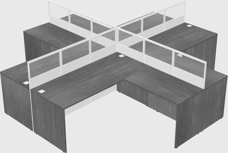 Shared l-shaped cubicles